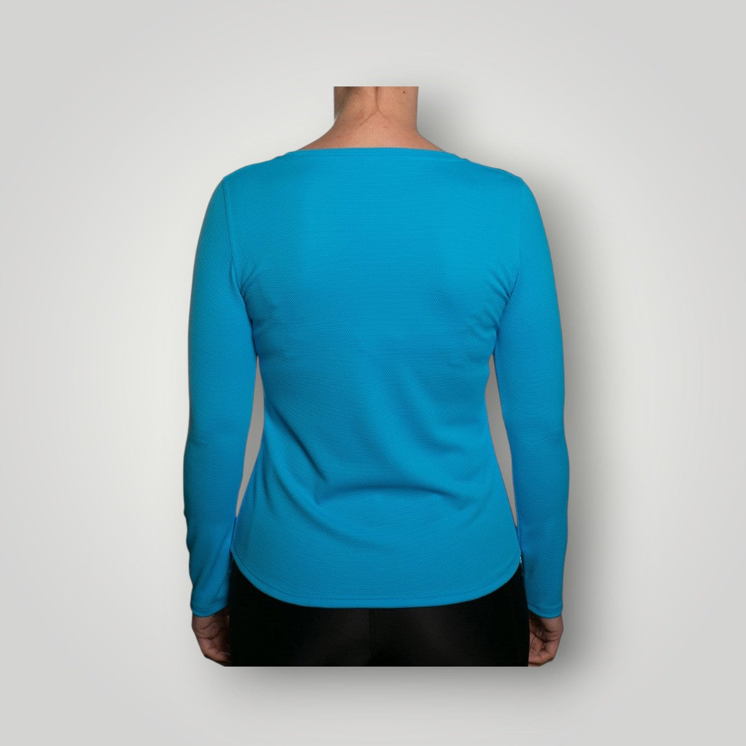 Damen UV Sonnenschutzshirt Langarm Piqué Stoff