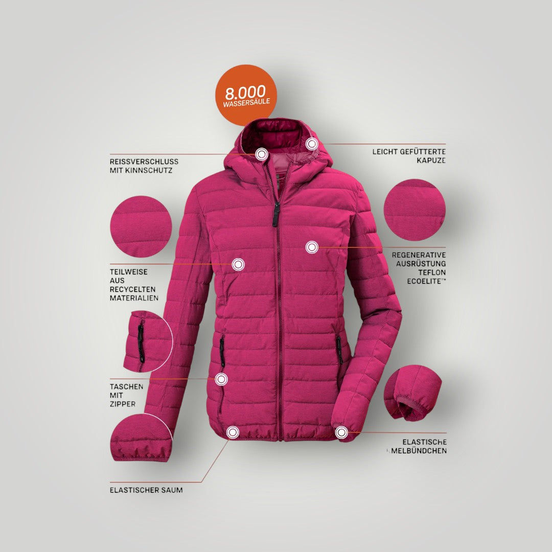 Killtec Damen Steppjacke mit Kapuze