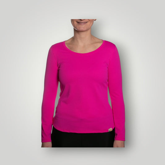 Damen UV Sonnenschutzshirt Langarm Piqué Stoff
