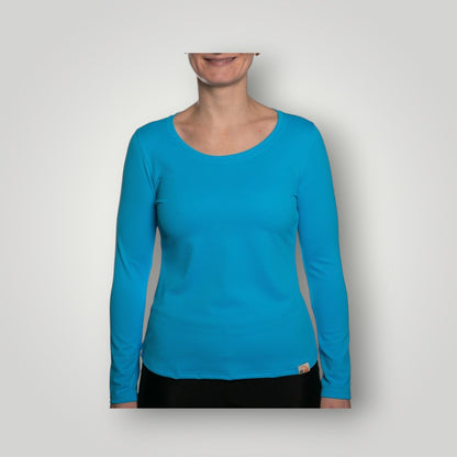 Damen UV Sonnenschutzshirt Langarm Piqué Stoff