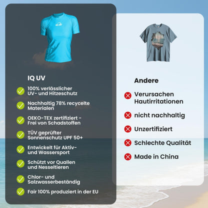 Damen UV Shirt Slim Fit Damen Schwimmen und Schnorcheln