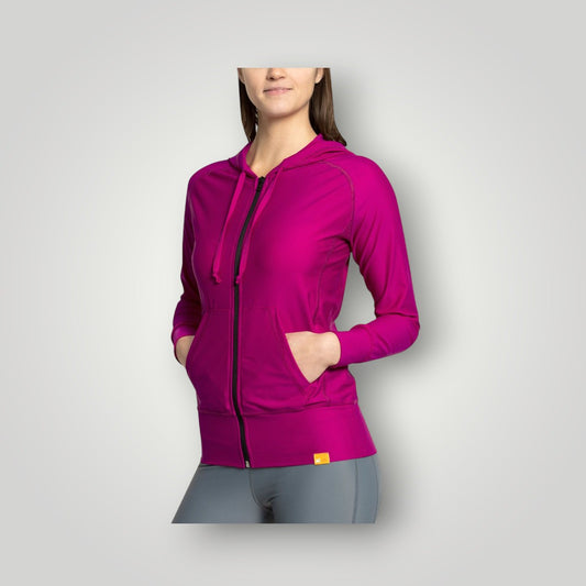 Elastische Kapuzenjacke mit Sonnenschutz Damen