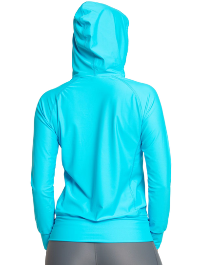 Elastische Kapuzenjacke mit Sonnenschutz Damen