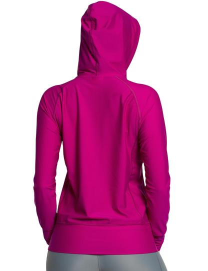 Elastische Kapuzenjacke mit Sonnenschutz Damen