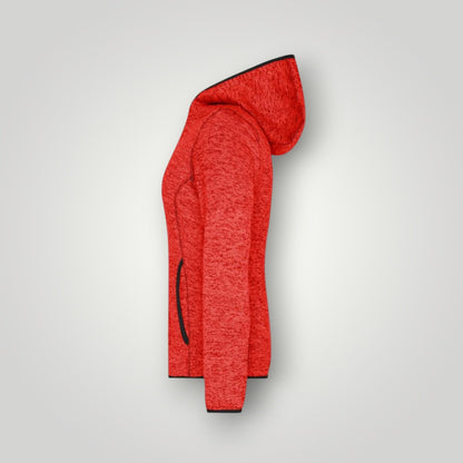 Damen Strickfleece Kapuzenjacke
