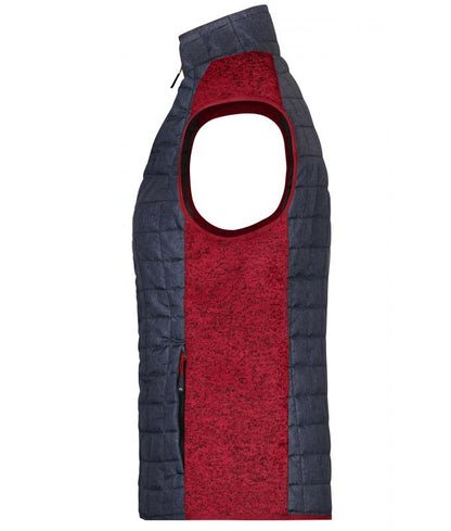 Damen Hybrid Strickfleece Weste